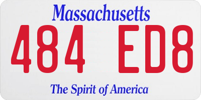 MA license plate 484ED8