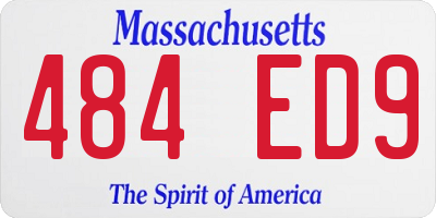MA license plate 484ED9