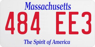 MA license plate 484EE3