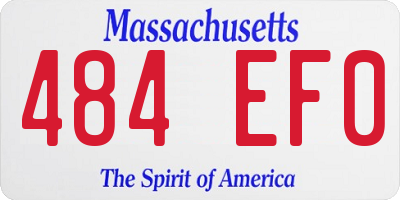 MA license plate 484EF0