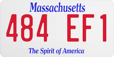 MA license plate 484EF1