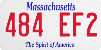 MA license plate 484EF2