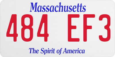 MA license plate 484EF3