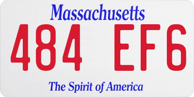 MA license plate 484EF6