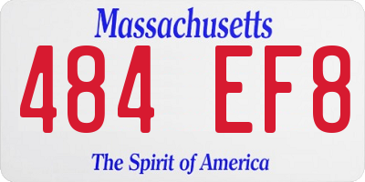 MA license plate 484EF8