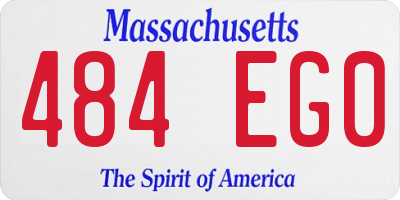 MA license plate 484EG0