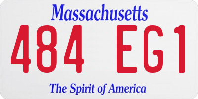 MA license plate 484EG1