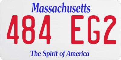 MA license plate 484EG2