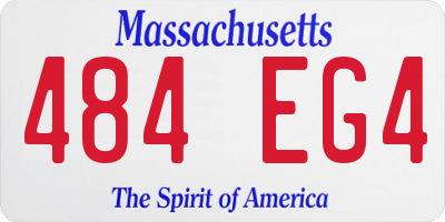 MA license plate 484EG4