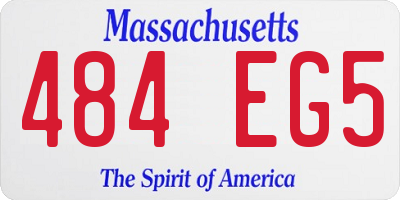 MA license plate 484EG5