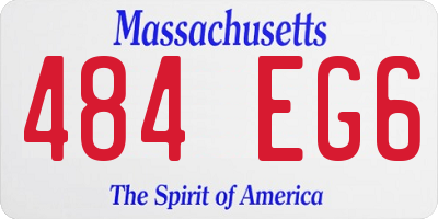 MA license plate 484EG6