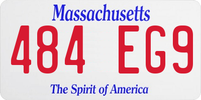 MA license plate 484EG9
