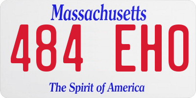 MA license plate 484EH0
