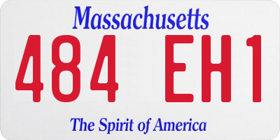 MA license plate 484EH1