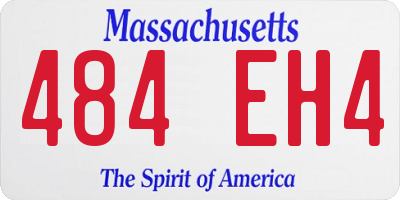 MA license plate 484EH4