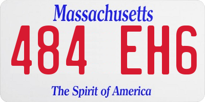 MA license plate 484EH6