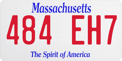 MA license plate 484EH7