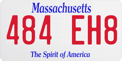 MA license plate 484EH8