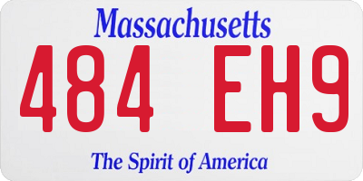 MA license plate 484EH9