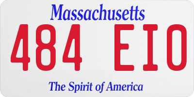 MA license plate 484EI0