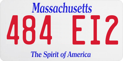 MA license plate 484EI2