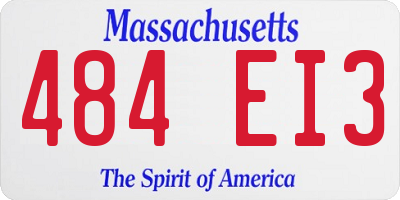 MA license plate 484EI3