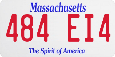 MA license plate 484EI4
