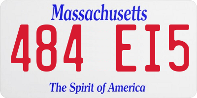 MA license plate 484EI5