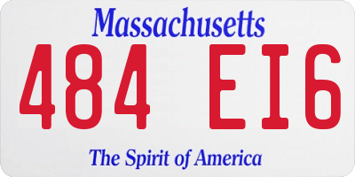 MA license plate 484EI6
