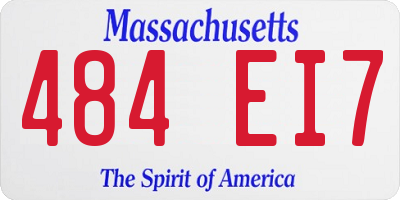MA license plate 484EI7