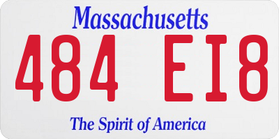 MA license plate 484EI8