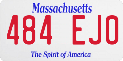 MA license plate 484EJ0