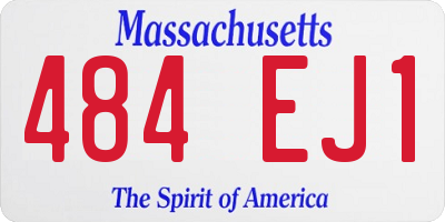 MA license plate 484EJ1