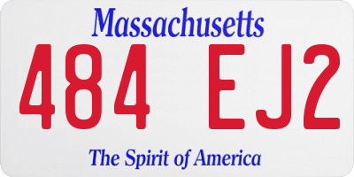 MA license plate 484EJ2