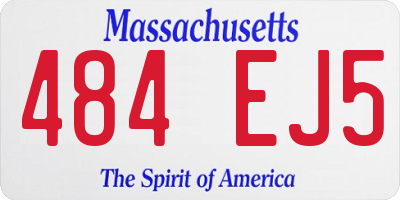 MA license plate 484EJ5