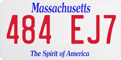 MA license plate 484EJ7