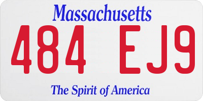 MA license plate 484EJ9