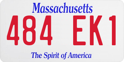 MA license plate 484EK1