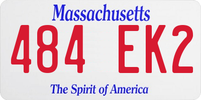 MA license plate 484EK2