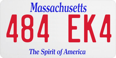 MA license plate 484EK4