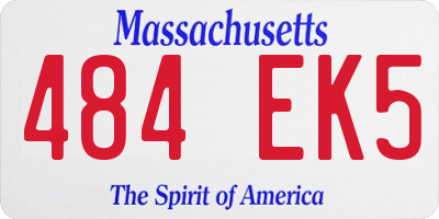 MA license plate 484EK5