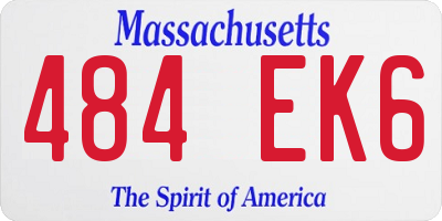 MA license plate 484EK6