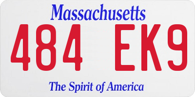MA license plate 484EK9
