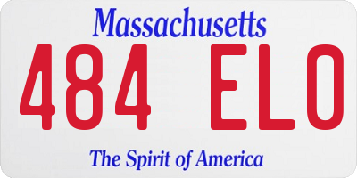 MA license plate 484EL0
