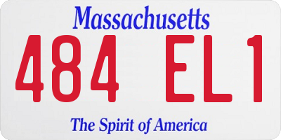 MA license plate 484EL1