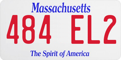 MA license plate 484EL2