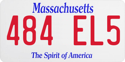 MA license plate 484EL5
