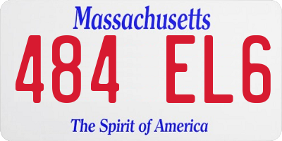 MA license plate 484EL6