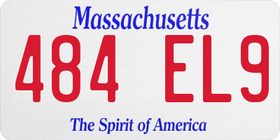 MA license plate 484EL9