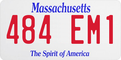 MA license plate 484EM1